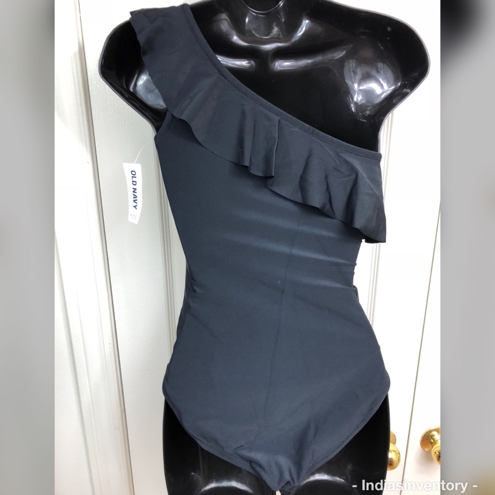 Old Navy Ruffled One-Shoulder Swimsuit - Picture 3 of 3